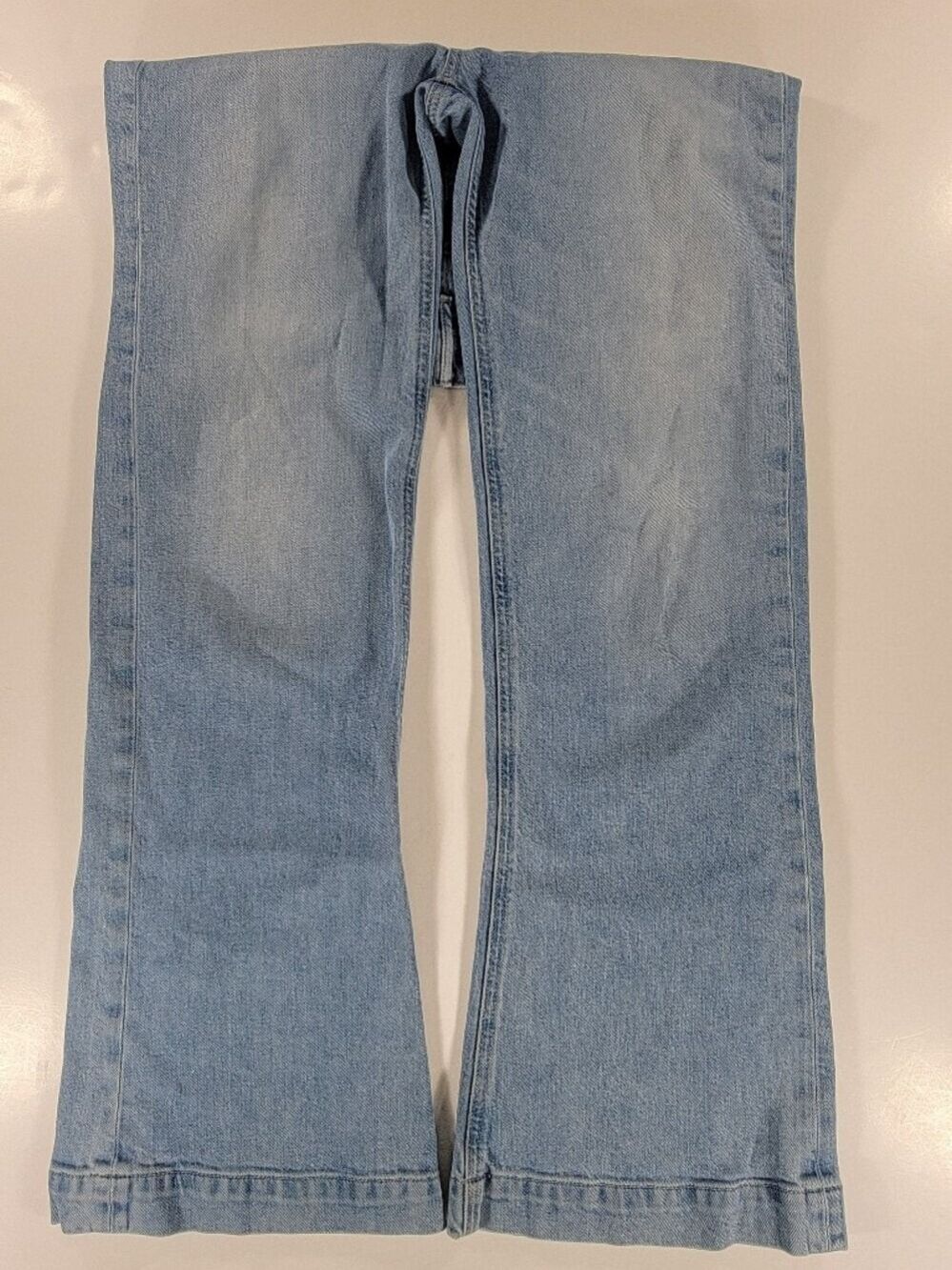 PAIGE Leenah Wide Leg Jeans Light Blue Denim Wash Womens 26x31 Stretch - Picture 6 of 12